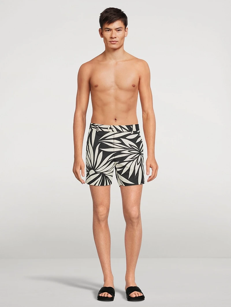 Cotton Stretch Printed Shorts