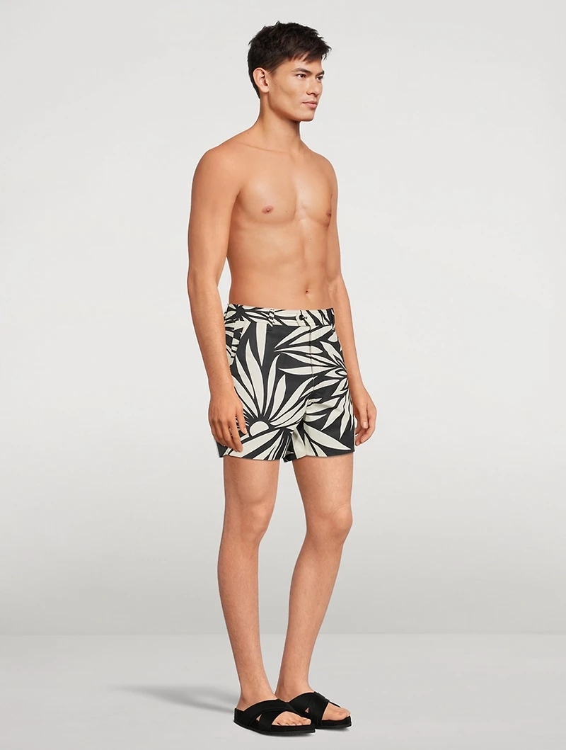 Cotton Stretch Printed Shorts