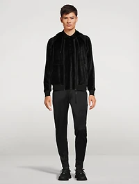Fluid Velour Zip Hoodie