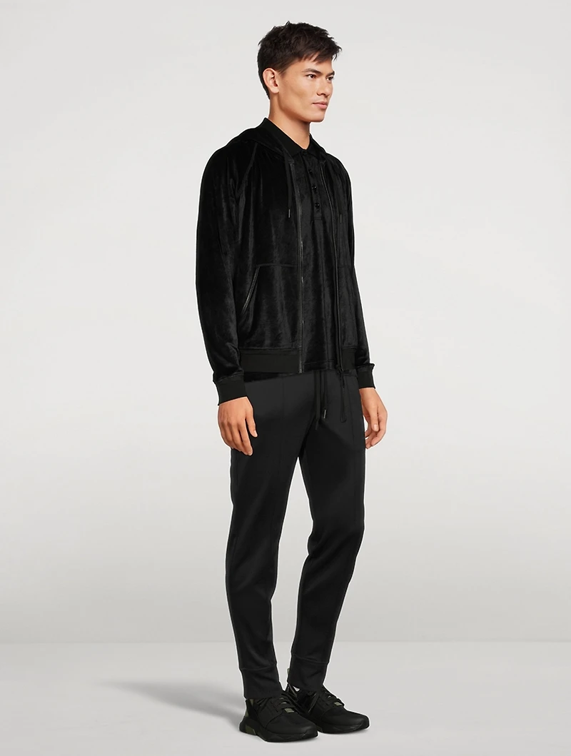 Fluid Velour Zip Hoodie