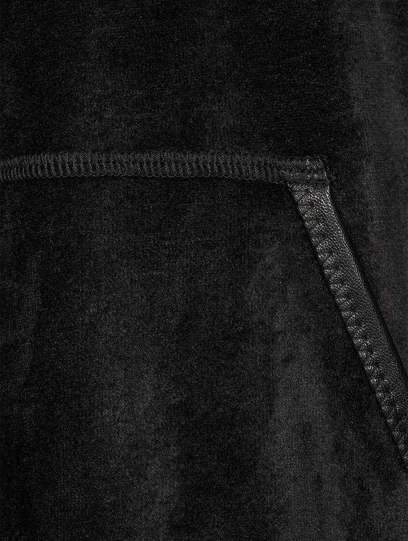 Fluid Velour Zip Hoodie