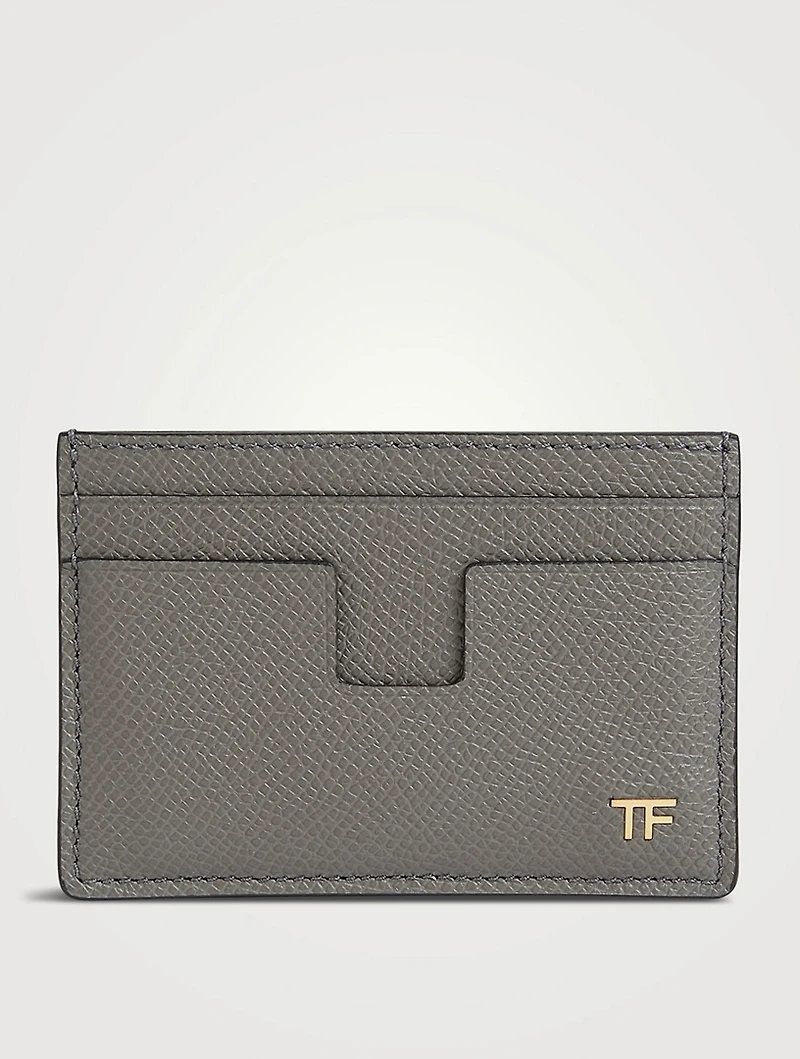 T Line Leather Card Holder