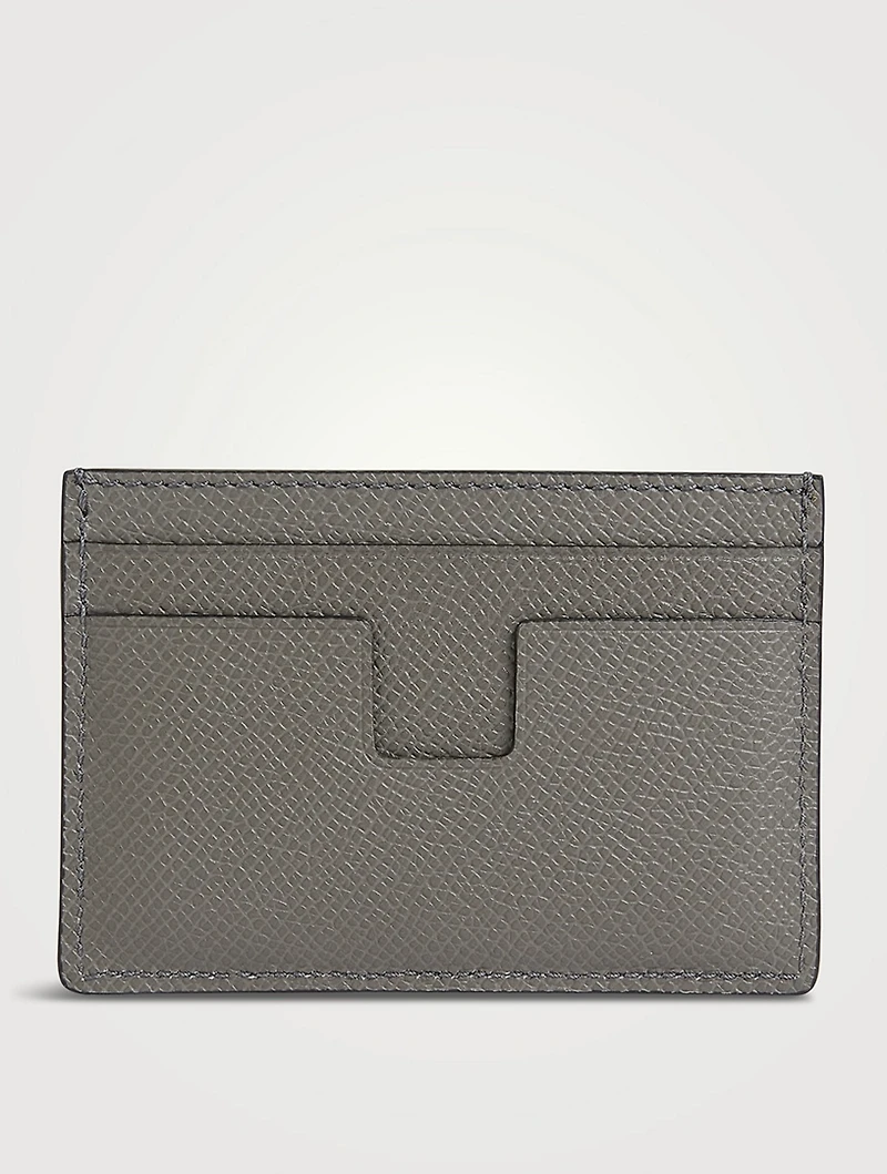 T Line Leather Card Holder