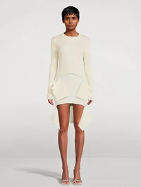Cut-Out Ribbed Sweater
