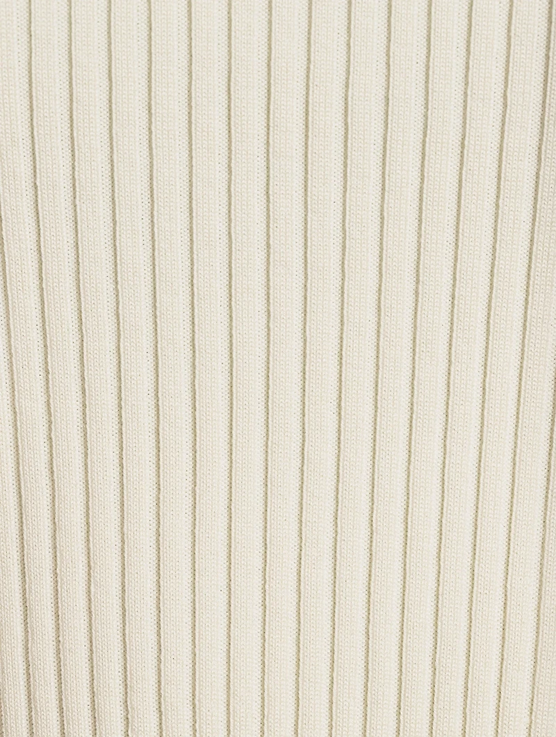 Cut-Out Ribbed Sweater