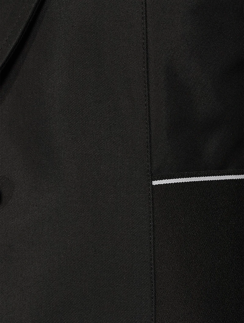 Logo-Elastic Cotton Blazer