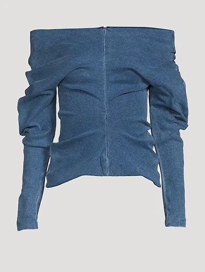 Off-The-Shoulder Denim Top