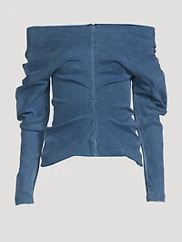 Off-The-Shoulder Denim Top