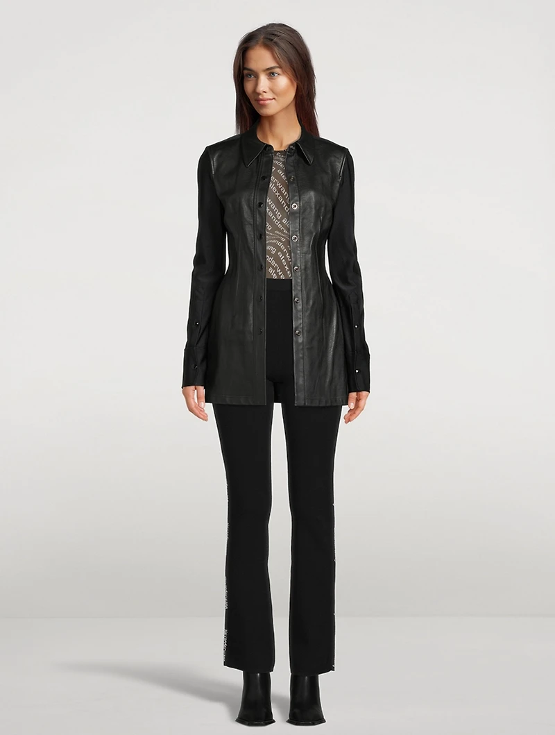 Leather Shirt With Boning