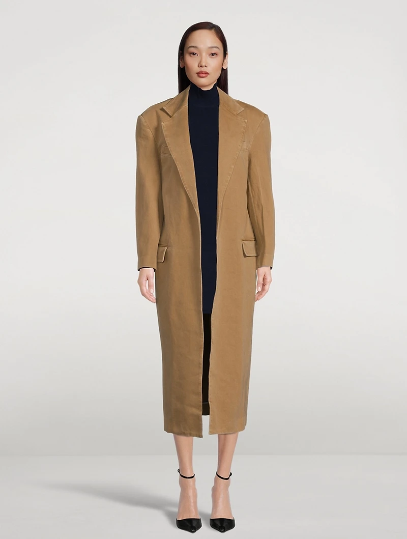 Oversized Denim Long Coat