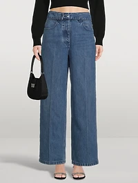 Raver Belted Wide-Leg Jeans