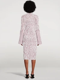 Smocked Shirt Dress Stripe Print