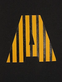 Organic Jersey T-Shirt With Stripe Logo