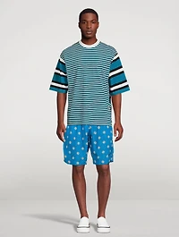 Cotton Jersey T-Shirt Striped Print