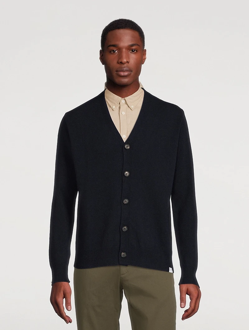 Adam Lambswool V-Neck Cardigan