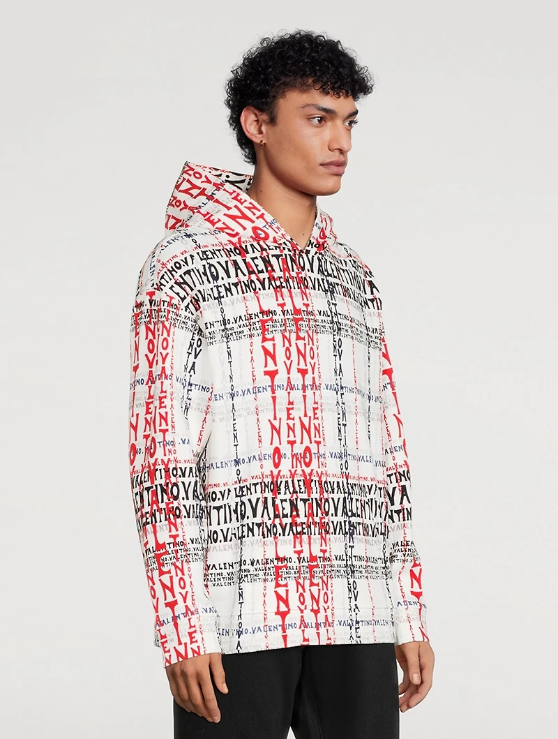 Cotton Hoodie Archive Manifesto Crossword Print