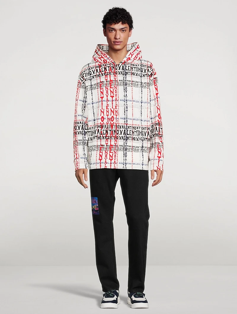 Cotton Hoodie Archive Manifesto Crossword Print