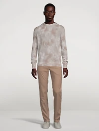 Cotton-Blend Sweater Tie-Dye Print