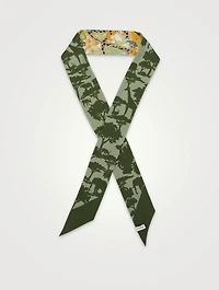 Amo Print Silk Twilly Scarf