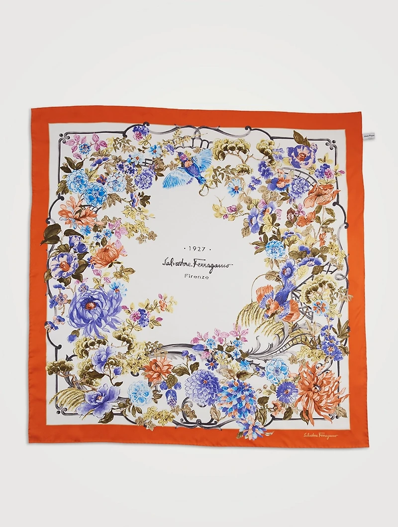 Silk Scarf In Ceramica Print