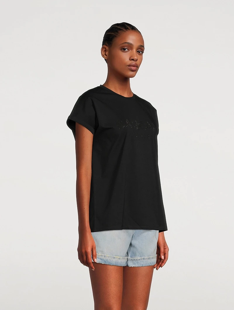 Cotton Strass Logo T-Shirt
