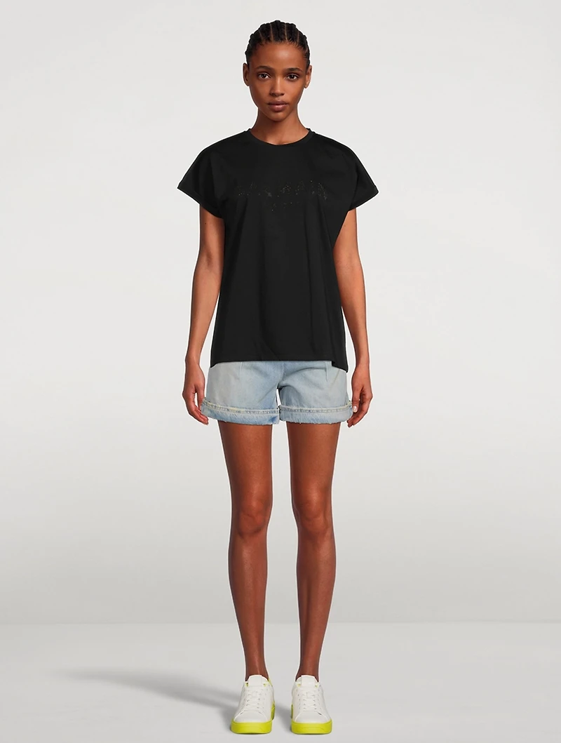 Cotton Strass Logo T-Shirt
