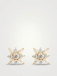 Snowflower 18K Gold Vermeil Stud Earrings
