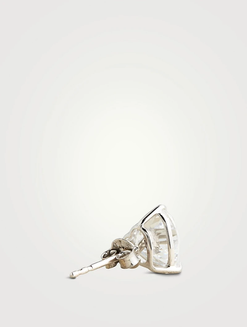 Camden 9K White Gold Heart Stud Earrings