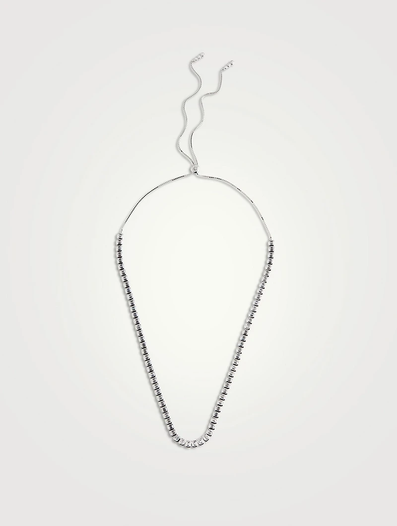Cassidy 9K White Gold Line Necklace