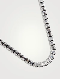 Cassidy 9K White Gold Line Necklace