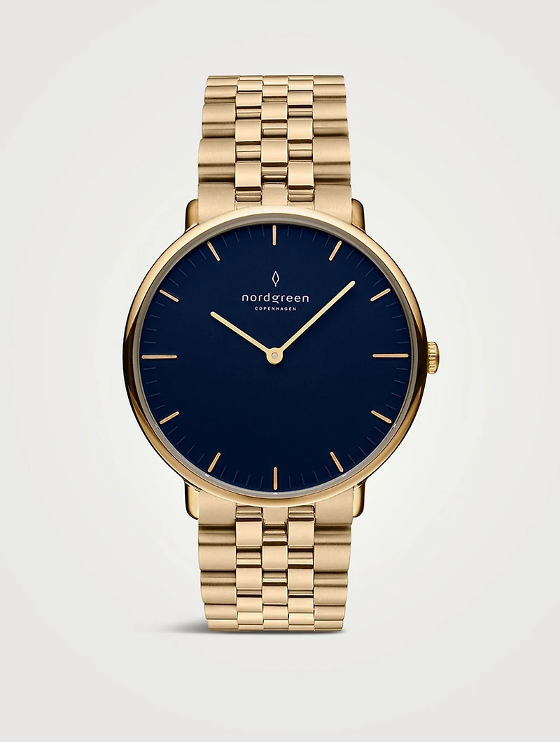 Native Stainless Steel 5-Link Bracelet Strap Watch