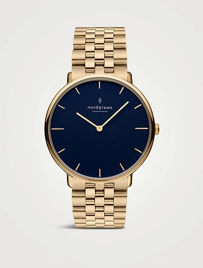 Native Stainless Steel 5-Link Bracelet Strap Watch