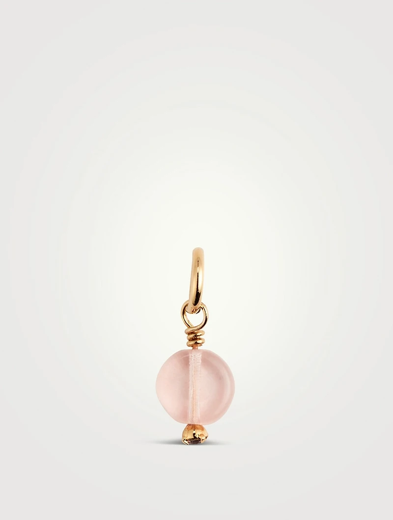 Crystal Pink Dot Charm