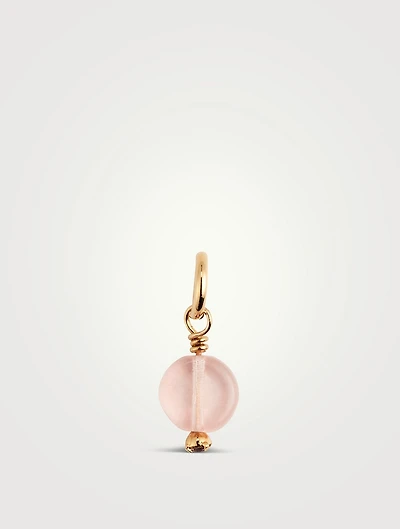 Crystal Pink Dot Charm