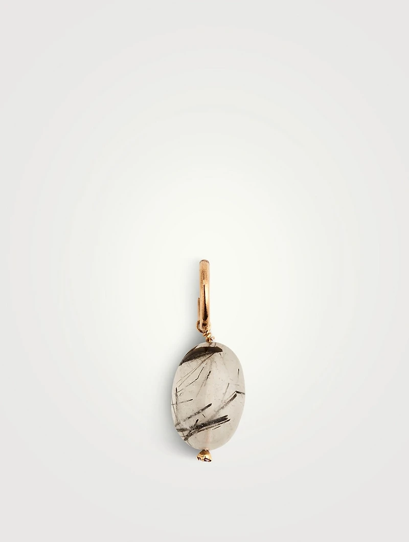 Quartz Tourmaline Charm