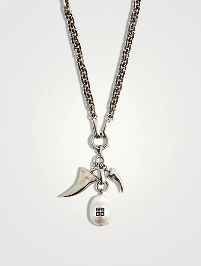 Horn Necklace With Pearl