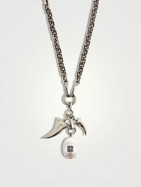Horn Necklace With Pearl