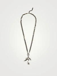Horn Necklace With Pearl