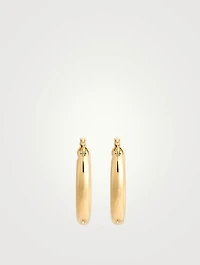 Thick Classic Gold-Plated Sterling Silver Hoop Earrings