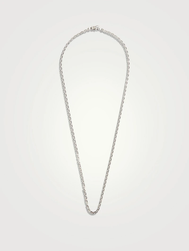 Anker Rhodium-Plated Sterling Silver Chain Necklace
