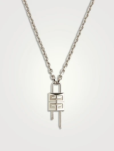 Lock Small Silvery Necklace