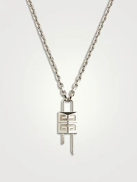 Lock Small Silvery Necklace
