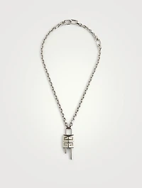 Lock Small Silvery Necklace
