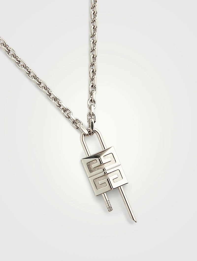 Lock Small Silvery Necklace