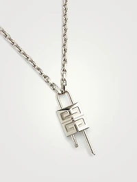 Lock Small Silvery Necklace