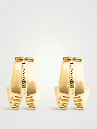 G Zip Golden Hoop Earrings