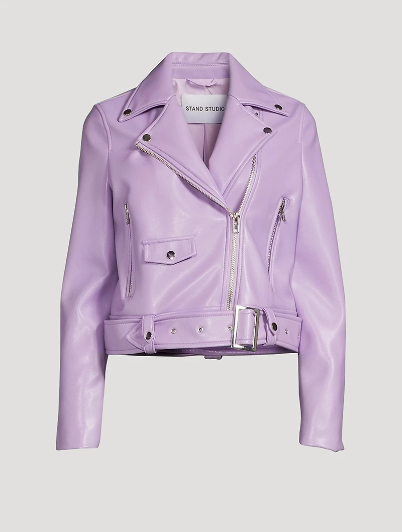 Esmeralda Faux Leather Biker Jacket