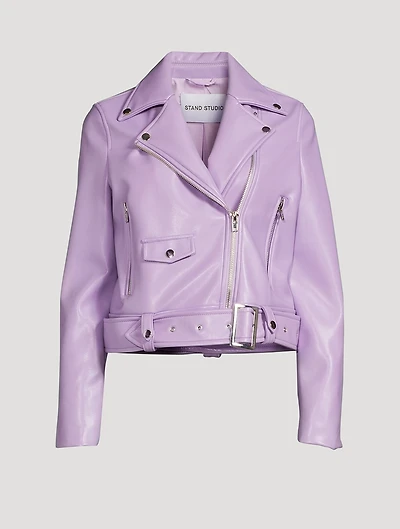 Esmeralda Faux Leather Biker Jacket