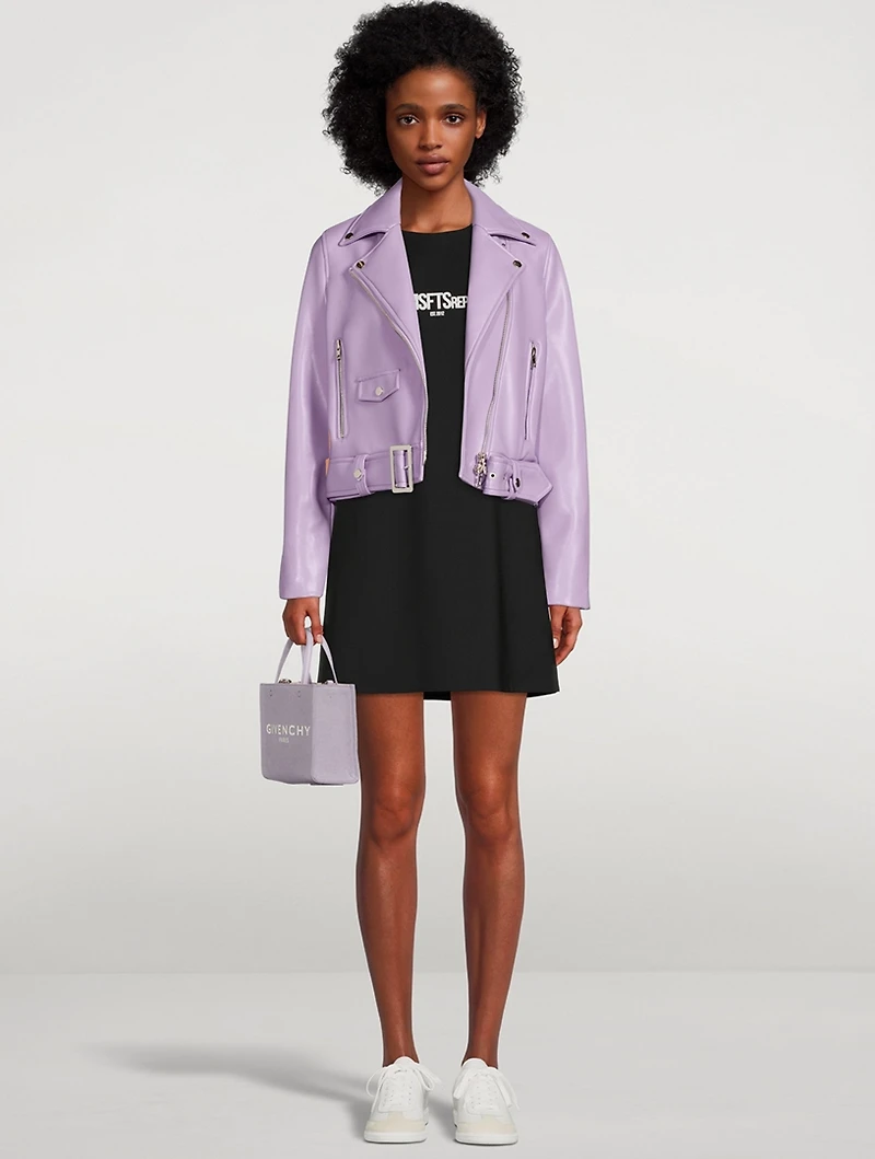 Esmeralda Faux Leather Biker Jacket