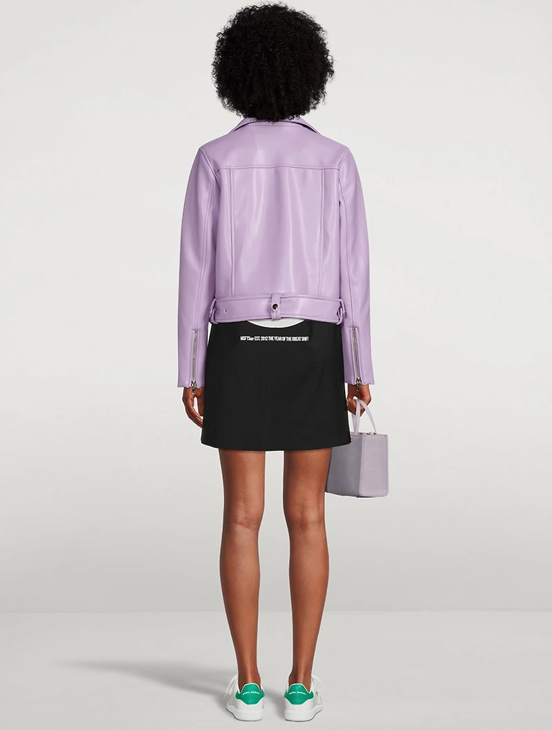 Esmeralda Faux Leather Biker Jacket